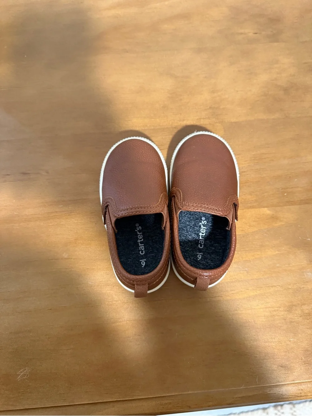 Kids Slip-On Casual Sneakers in Brown